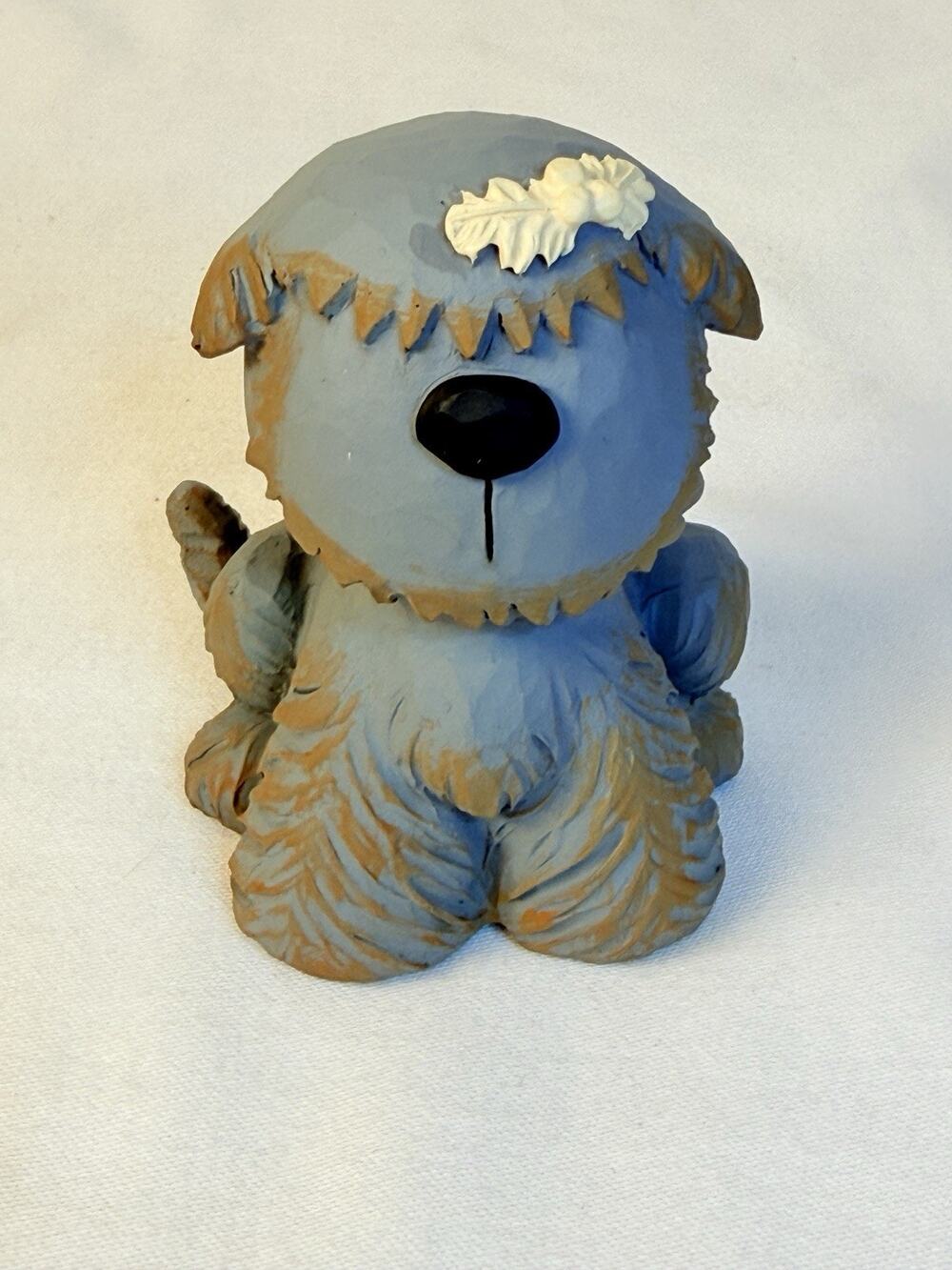 Blossom Bucket B. Lloyd 12’ Resin Sheepdog Puppy Figurine Acorn Leaf